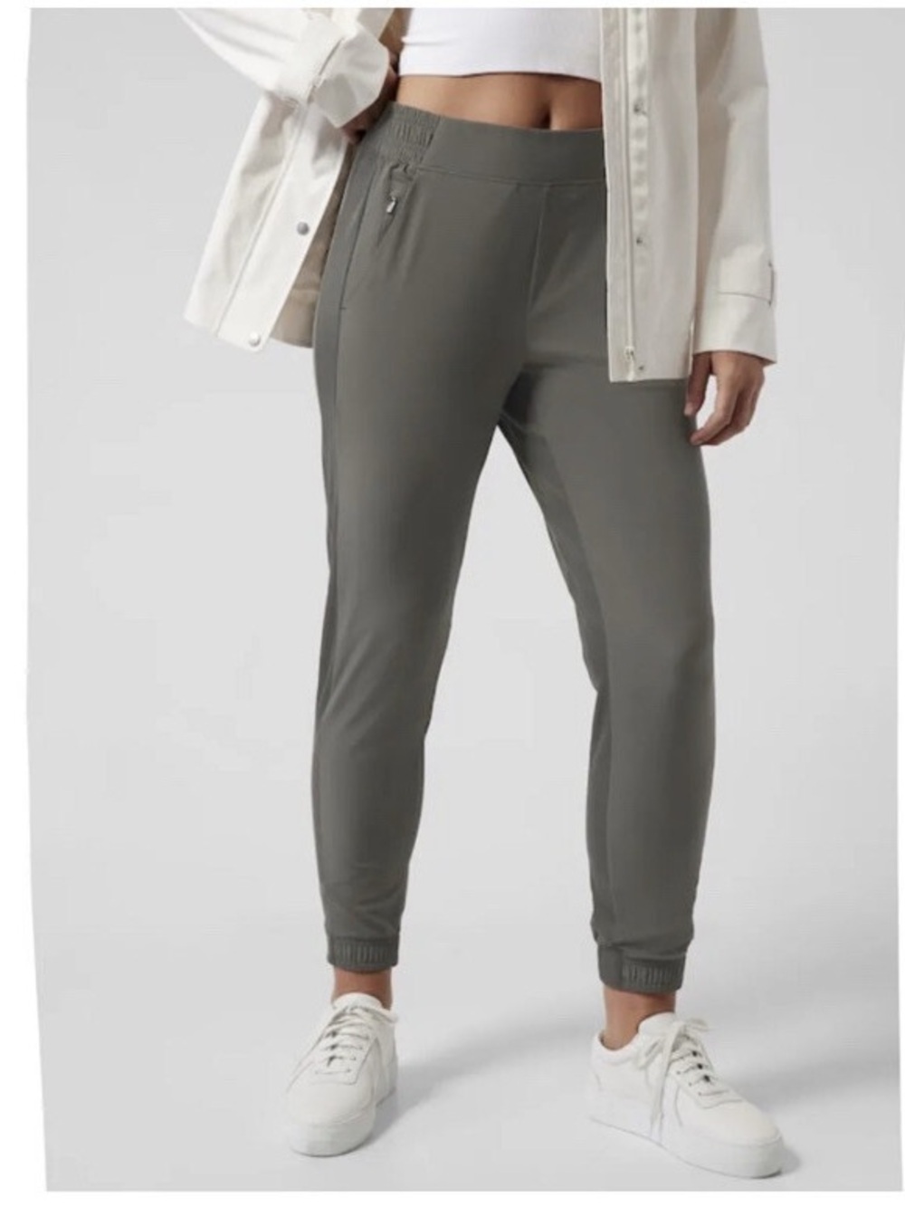 Athleta Olive Green High Rise Brooklyn Joggers